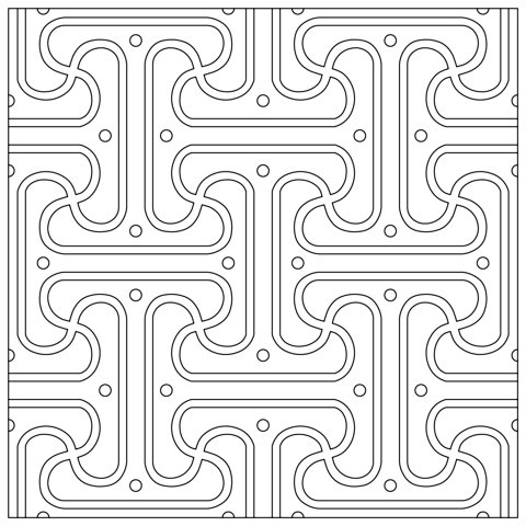 Egyptian Pattern  Coloring Page